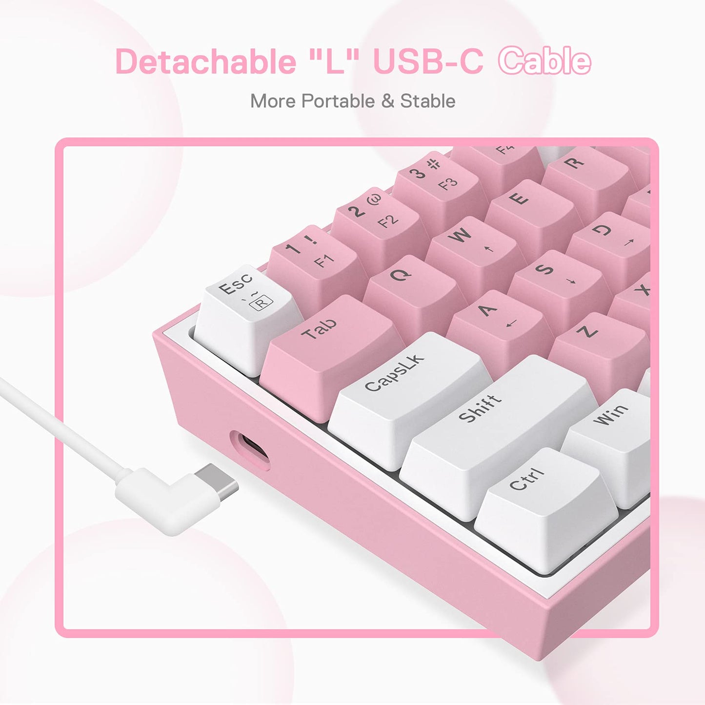 Redragon Teclado Mecánico para Juegos K617 Fizz (60% / RGB)