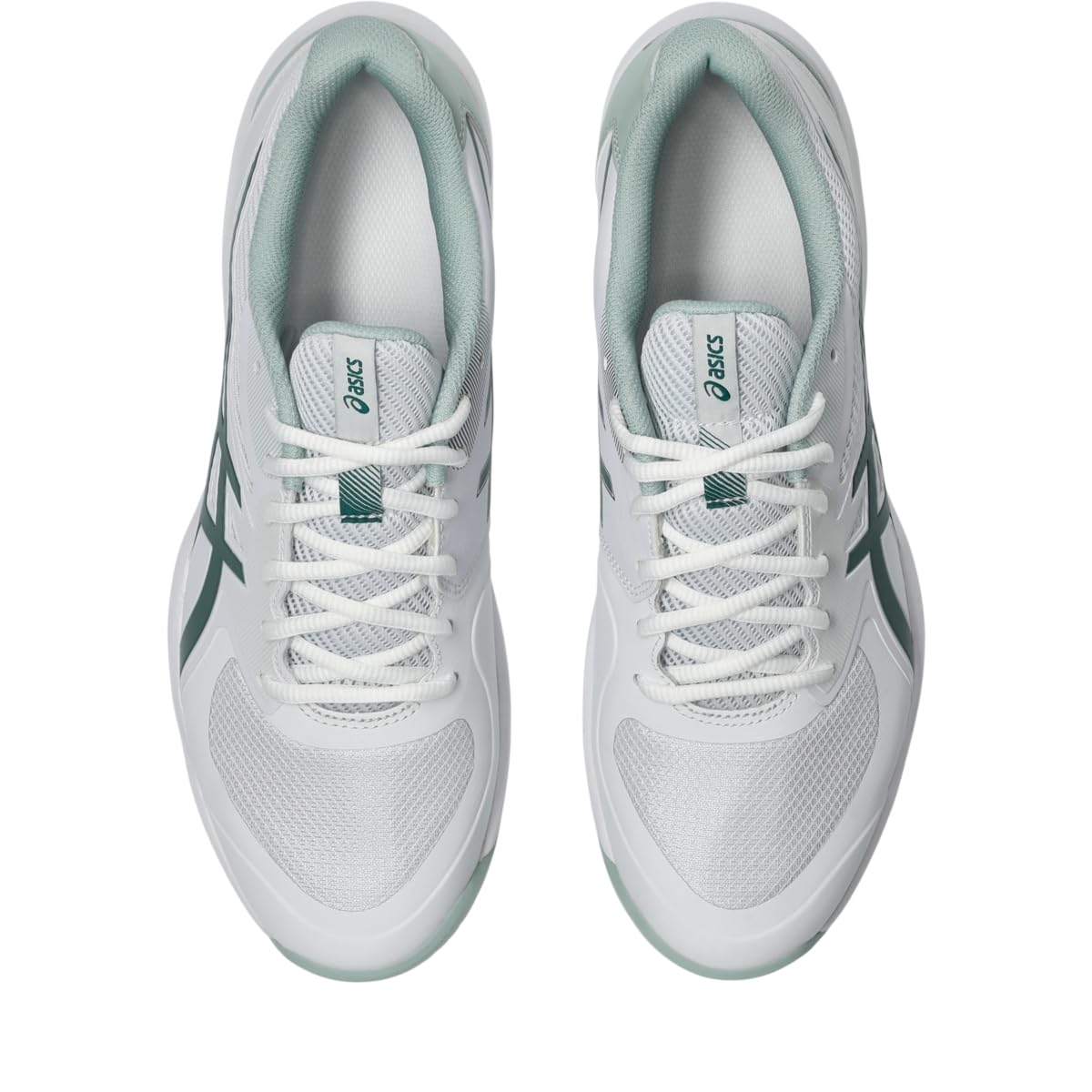 ASICS Men's Game FlyteFoam Tennis Shoes, White/Dark Neptune
