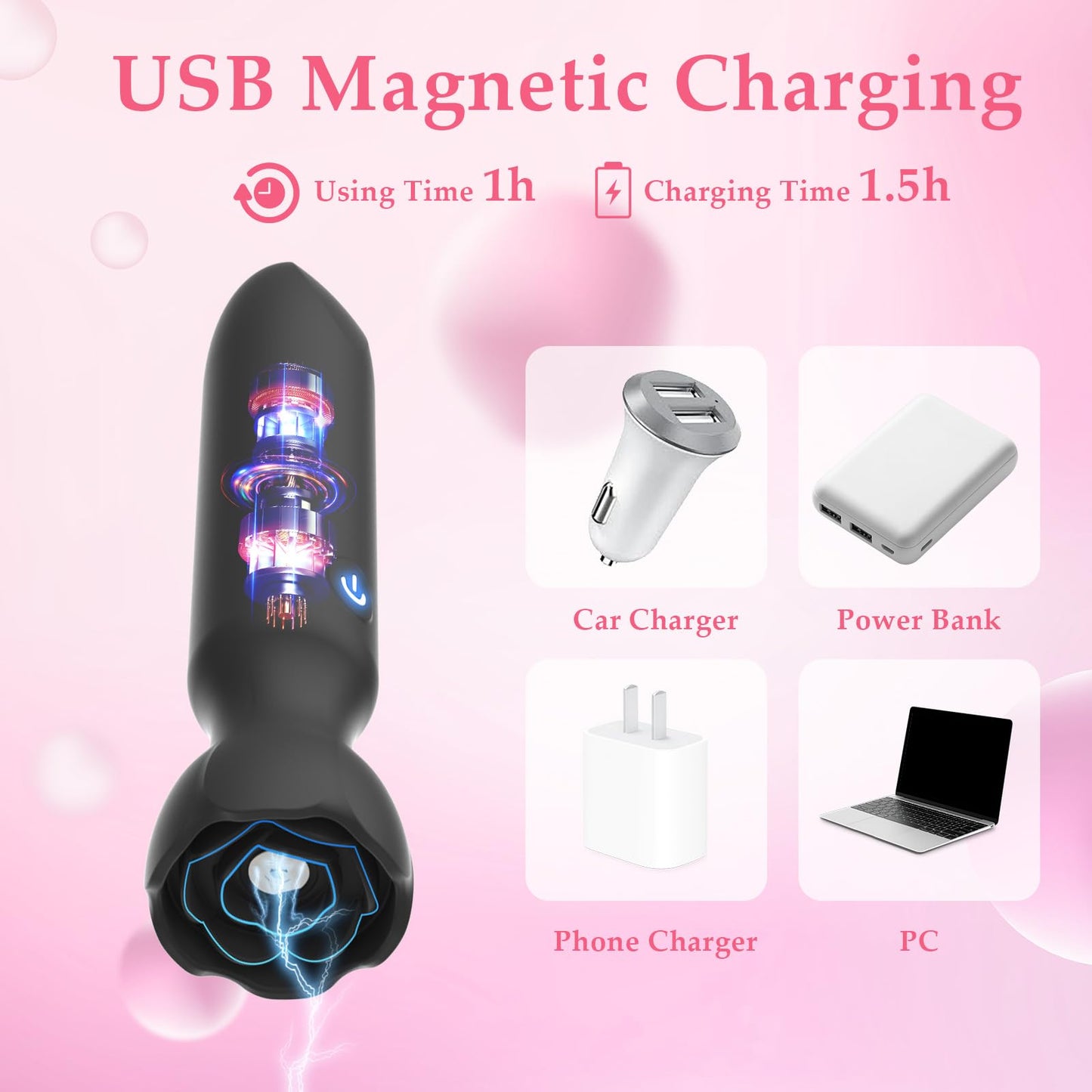 Mini Vibrador Bala Controlado por App (Negro)