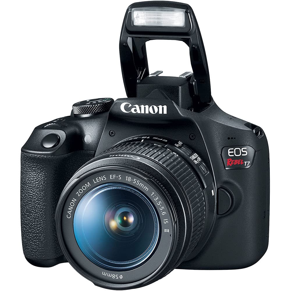 Canon EOS Rebel T7 DSLR Camera | 24.1MP APS-C CMOS Sensor with DIGIC 4+ Image Processor | Built-in Wi-Fi & NFC | EF Lens Compatible Beginner Photography Camera Kit with Shoulder Bag and 64GB Card