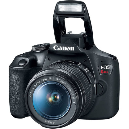 Canon EOS Rebel T7 DSLR Camera | 24.1MP APS-C CMOS Sensor with DIGIC 4+ Image Processor | Built-in Wi-Fi & NFC | EF Lens Compatible Beginner Photography Camera Kit with Shoulder Bag and 64GB Card