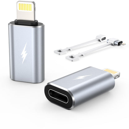 TechMatte Adaptadores de USB C a Lightning (Paquete de 2 / Gris)