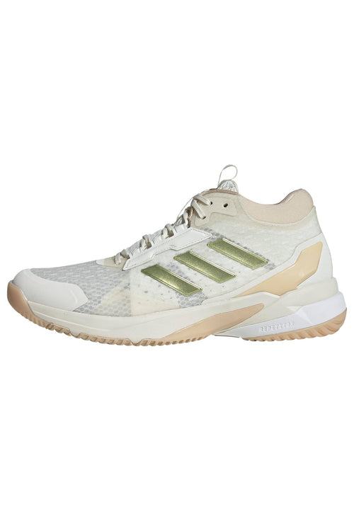 Adidas Women's Crazyflight 6 Mid Top, Off White/Gold Metallic/Crystal Sand