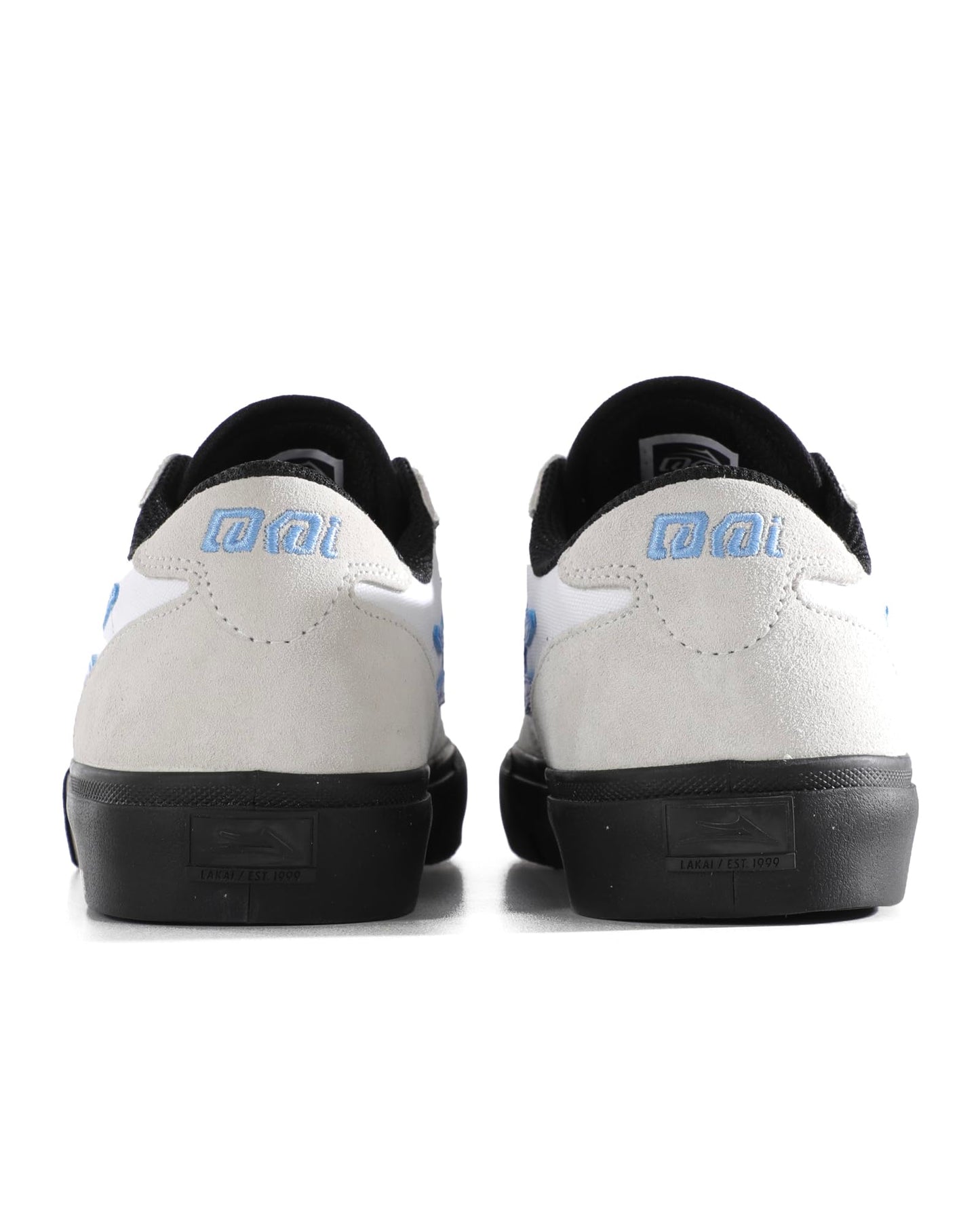 Lakai Manchester Mens Skate Shoes – White Black Sky Low-Top Skateboard Sneakers for Men –