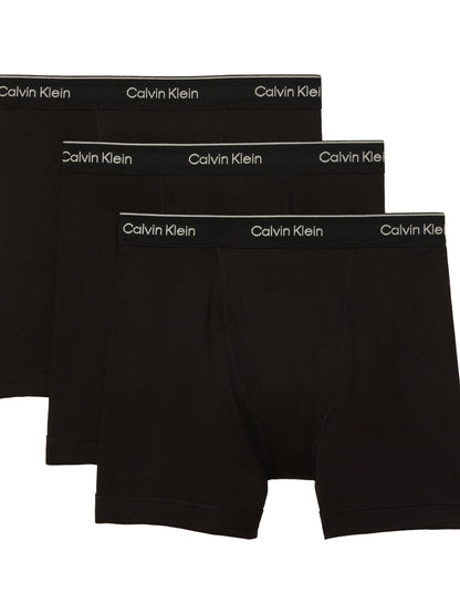 Calvin Klein Calzoncillos Bóxer de Algodón Clásicos para Hombre (Negro / Talla L / Paquete de 3)