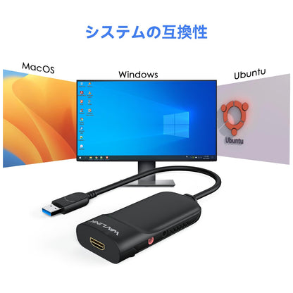 WAVLINK Adaptador de Video Universal USB 3.0/USB C a HDMI