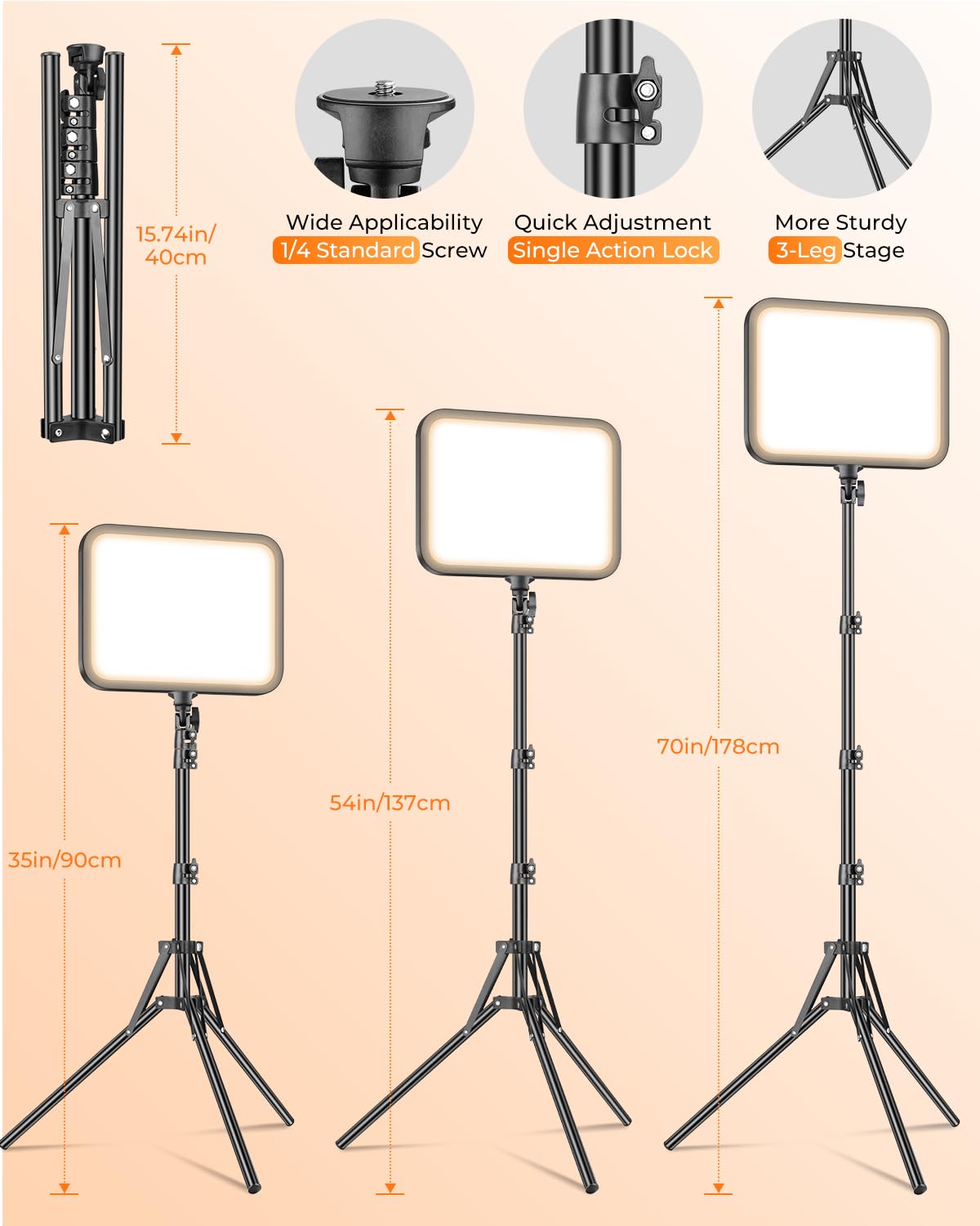 Torjim Kit de Luz LED para Video (12")