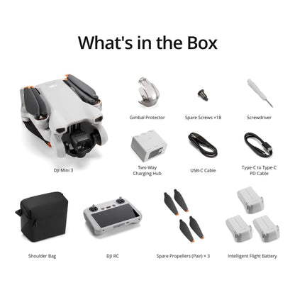 DJI Mini 3 Fly More Combo With DJI RC, 3 Batteries