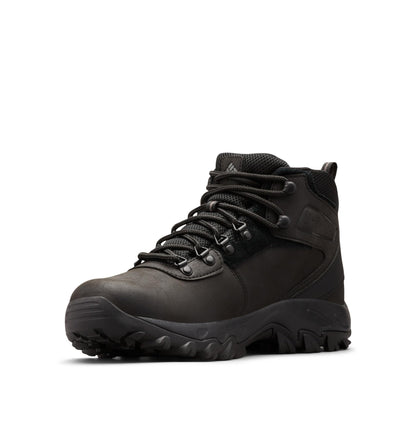 Columbia Mens Newton Ridge Plus II Waterproof Hiking Boot, Black/Black
