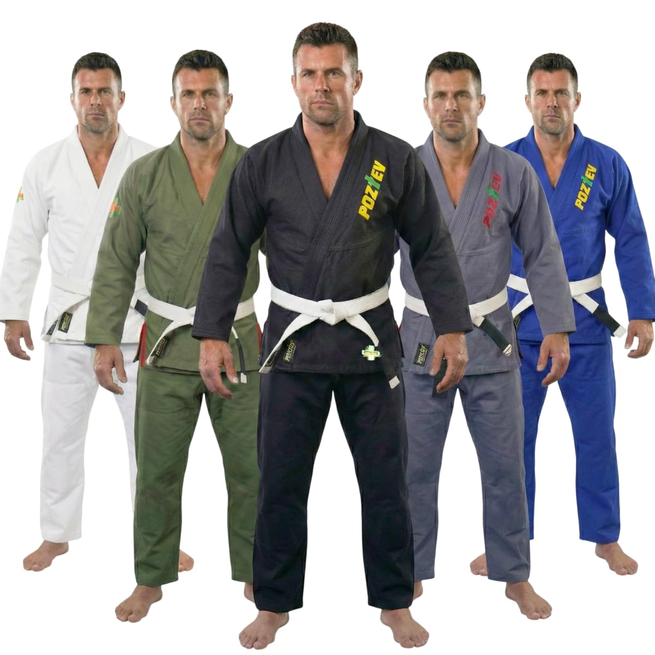 POZTEV Uniforme de Jiu Jitsu Brasileño (Talla A3 / Negro)
