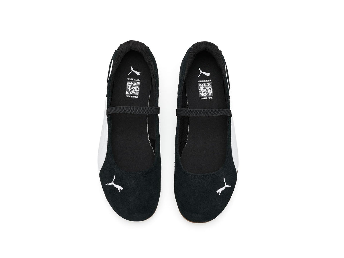 PUMA Women's Replicatch Ballet Shoes, Black- White-Gum AH26