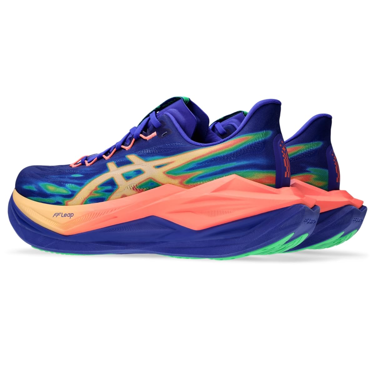 ASICS Unisex SUPERBLAST 3 Running Shoes, 12M / 13.5W, Cobalt Burst/Light Orange