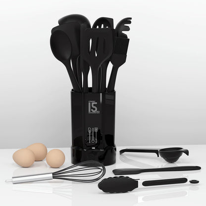 AOTHOD Set de Utensilios de Cocina de Silicona (Libre de BPA)