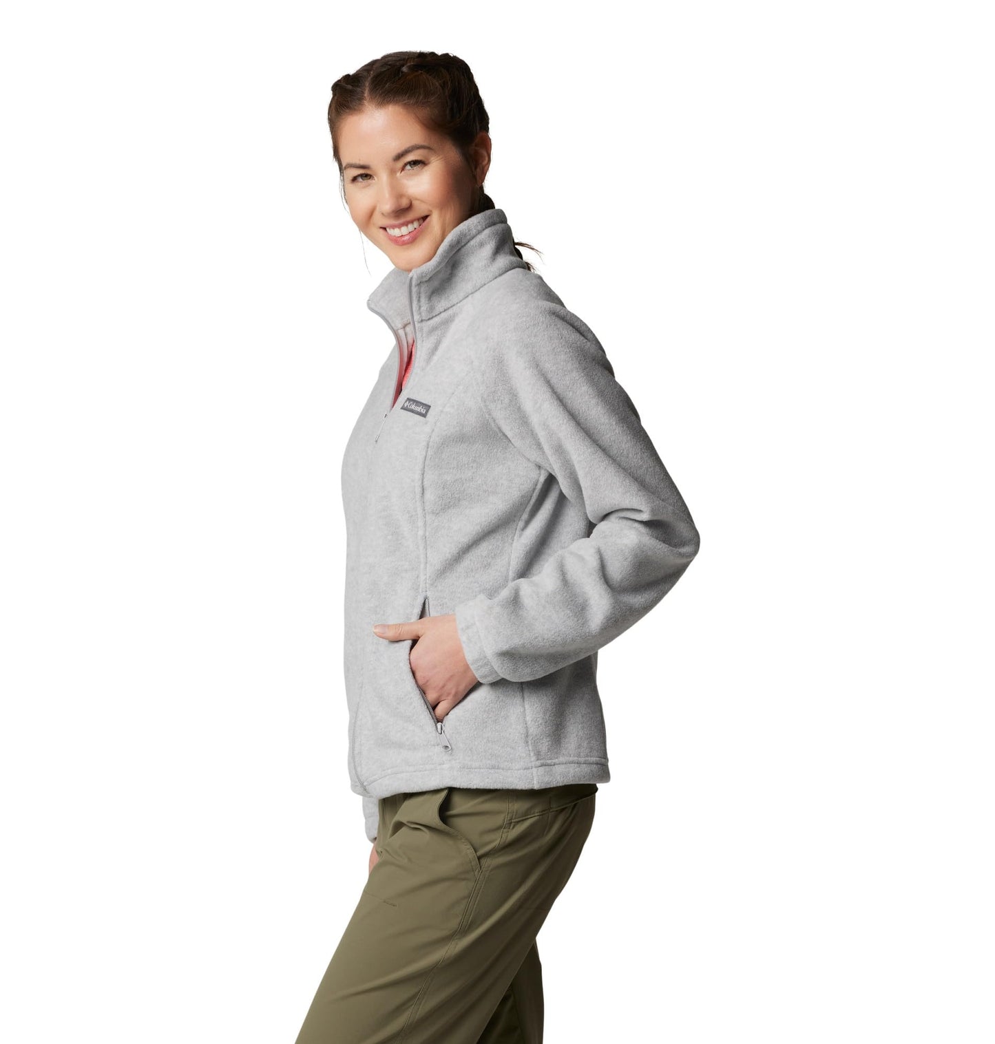 Columbia Chaqueta de Forro Polar Benton Springs para Mujer (Gris Cirrus Heather / Talla M)
