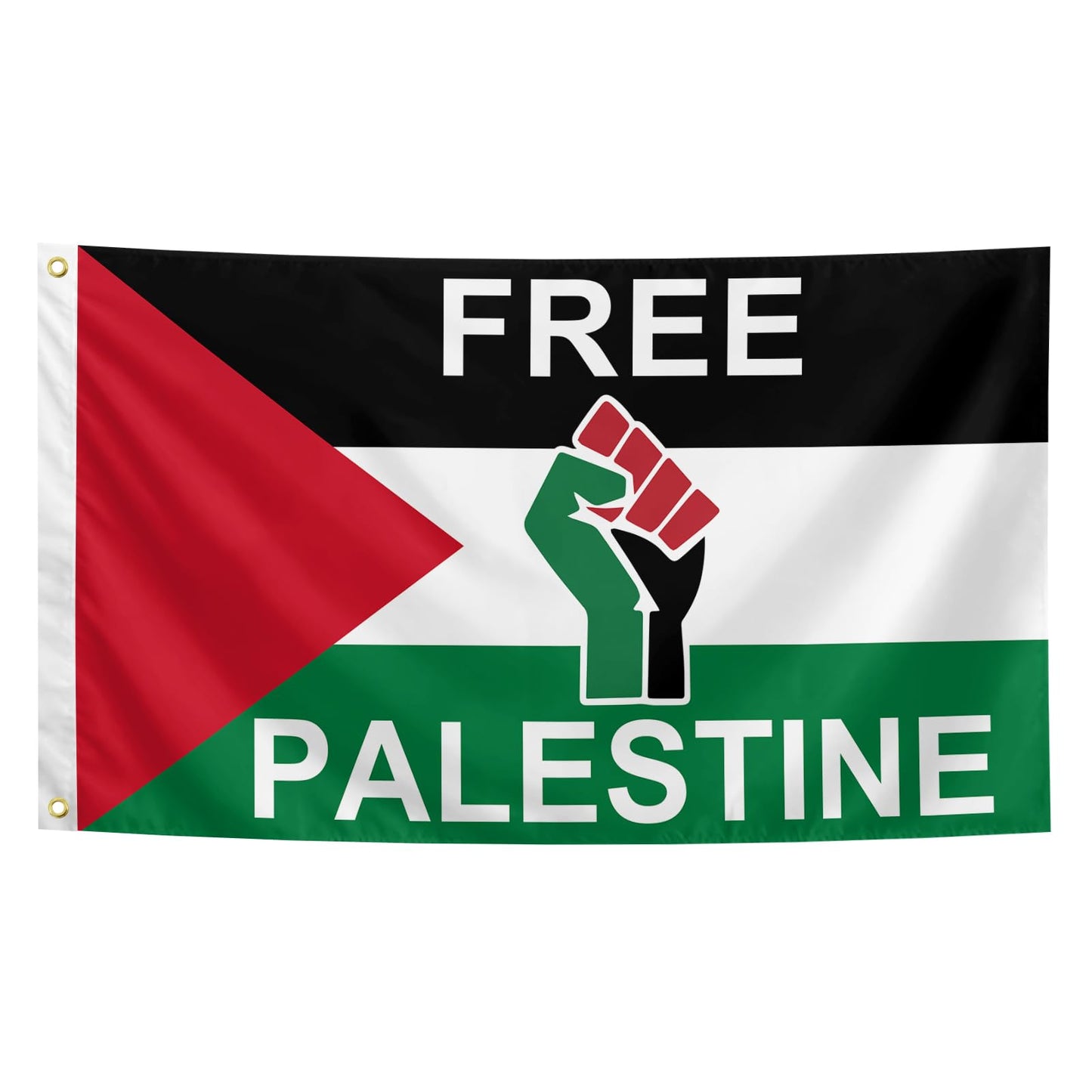 Bandera de Palestina Libre de 3x5 Pies (Colores Vibrantes)