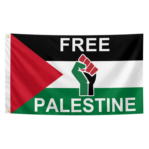 Bandera de Palestina Libre de 3x5 Pies (Colores Vibrantes)