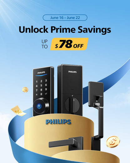 Philips Cerradura Inteligente WiFi con Mango (Negro Mate)