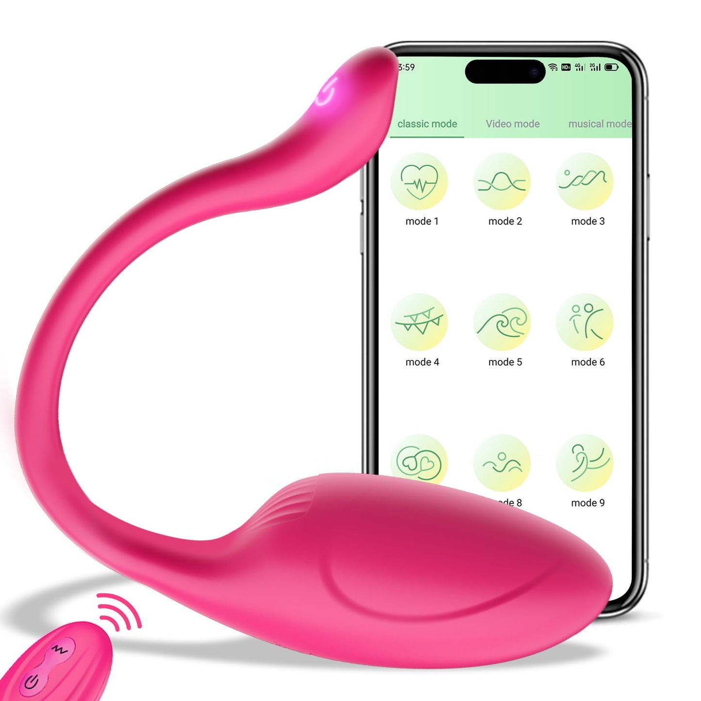 Vibrador Portátil Controlado por App para Parejas