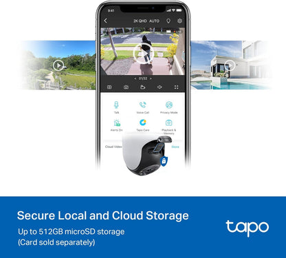 TP-Link Tapo Cámara de Seguridad WiFi para Exteriores 2K QHD (Tapo C520WS)