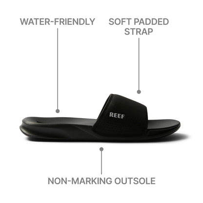 REEF One Slide Mens Sandal BLA-Black 8