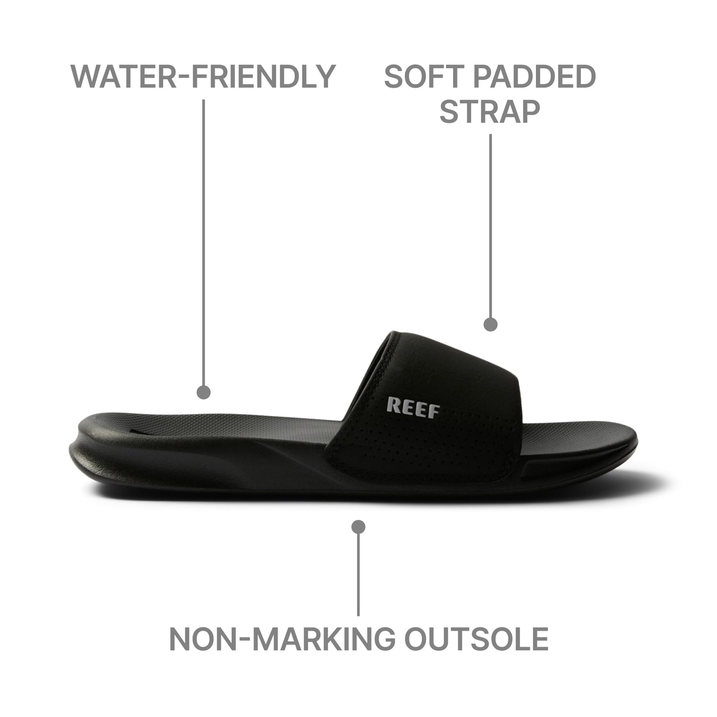 Reef One Slide Men's Sandals Black -