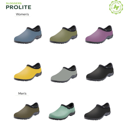 Sloggers ProLite Women’s Garden & Work Slip-On Shoes – 25% Lighter Waterproof Comfort Clogs with All-Day Insoles, UV Protection, Arch Support & Deep-Lug Traction – Made in USA with US & Imported Parts - Lavender