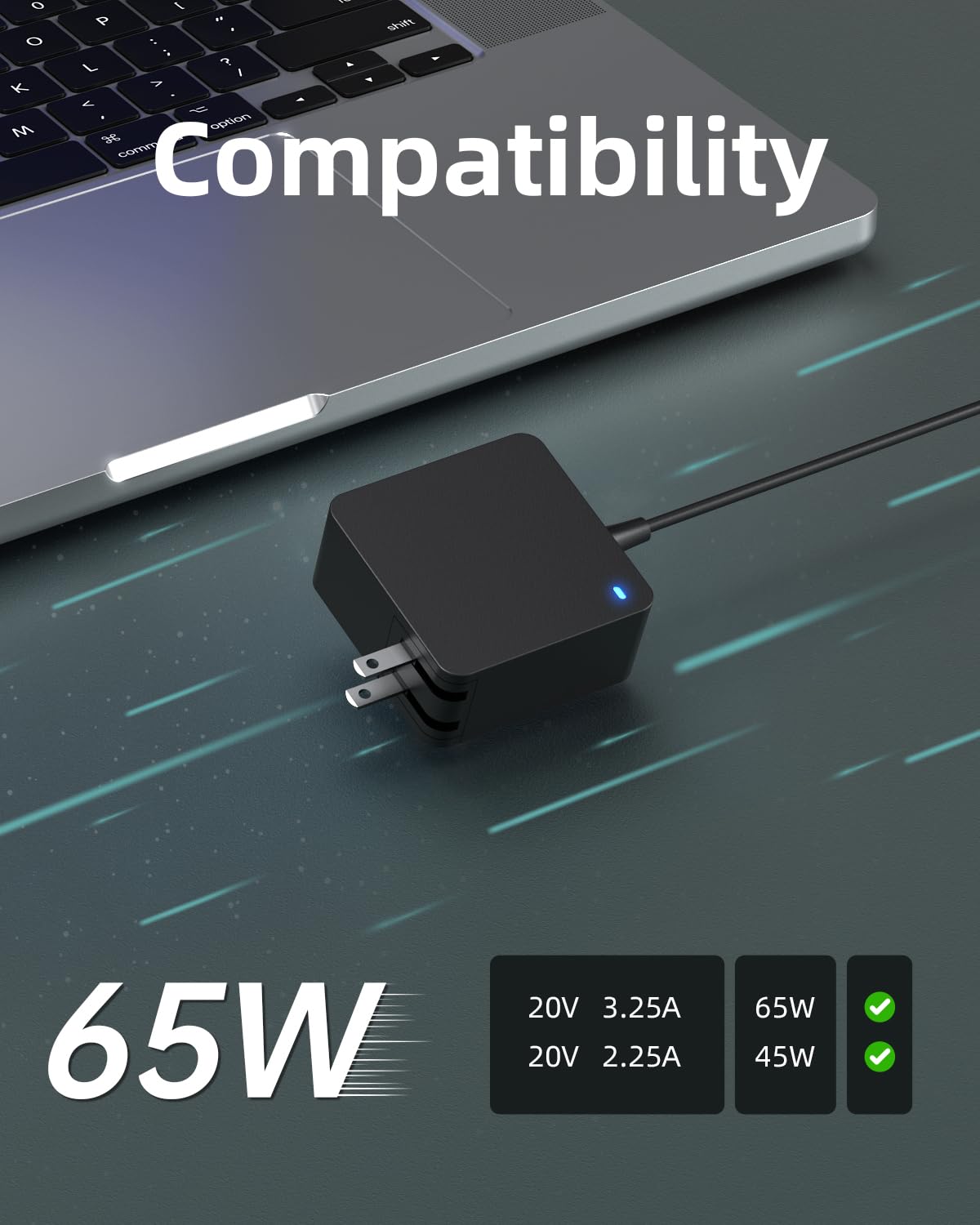 Cargador Superer para Laptop Lenovo (65W/45W)