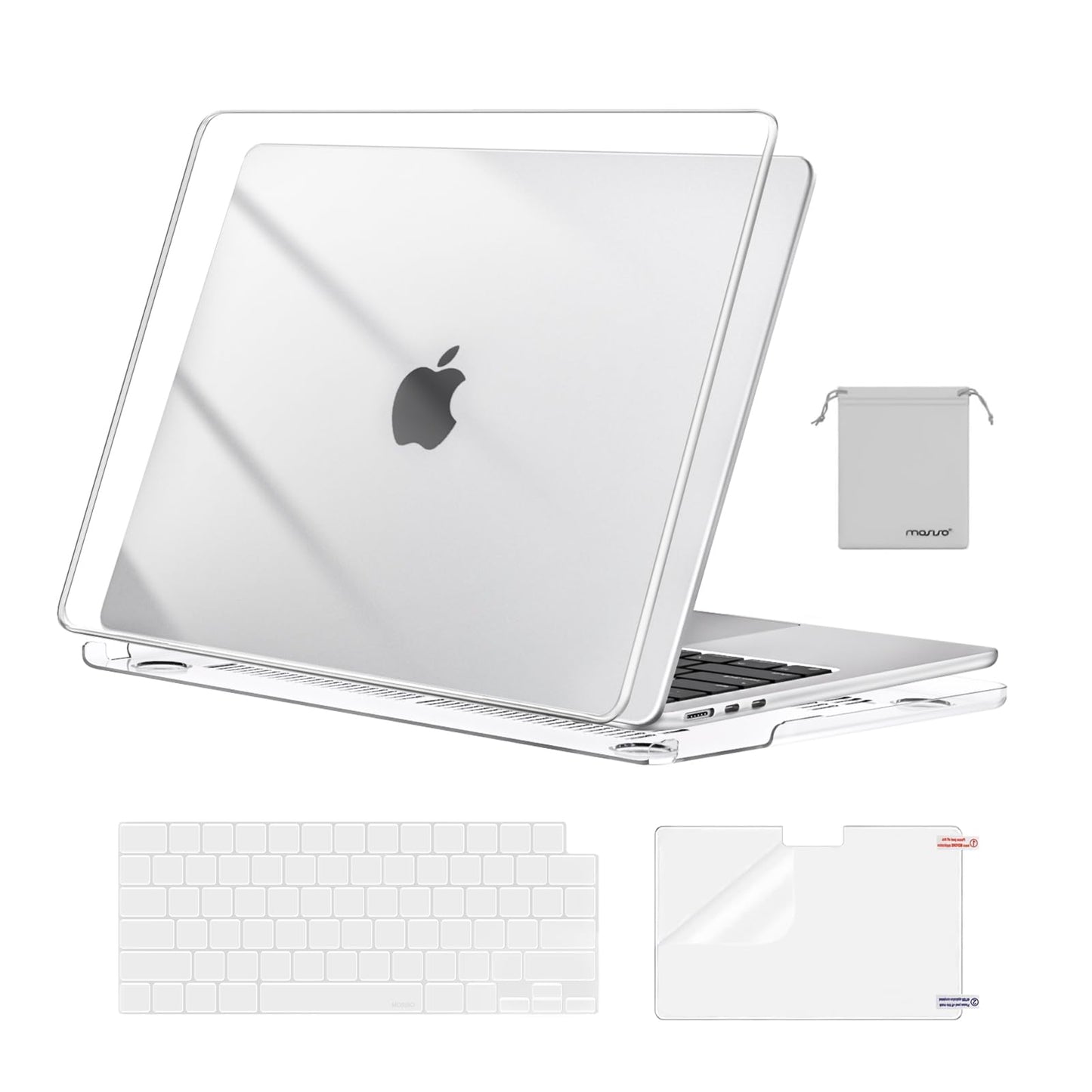 MOSISO Funda Transparente Cristalina para MacBook Air de 13.6 Pulgadas