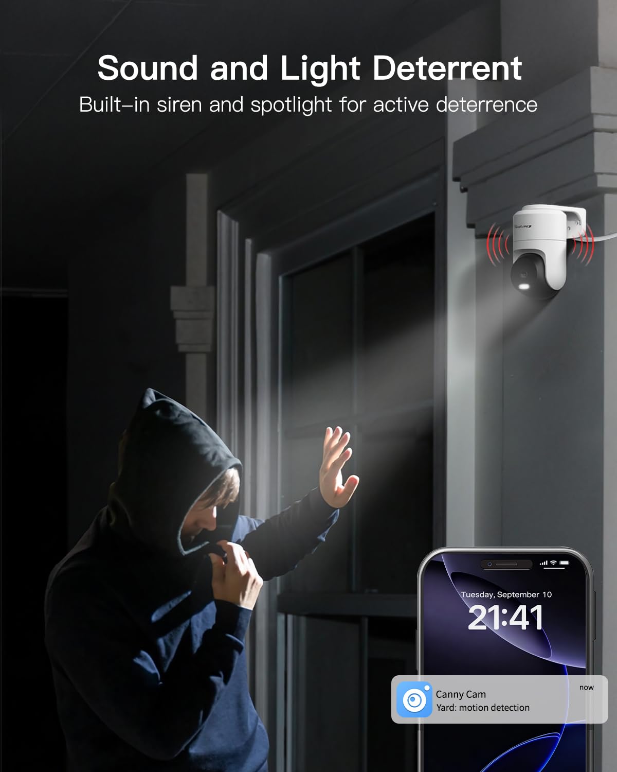 VIMTAG Cámara de Seguridad CCTV para Exteriores con Pan/Tilt (2.5K 4MP)