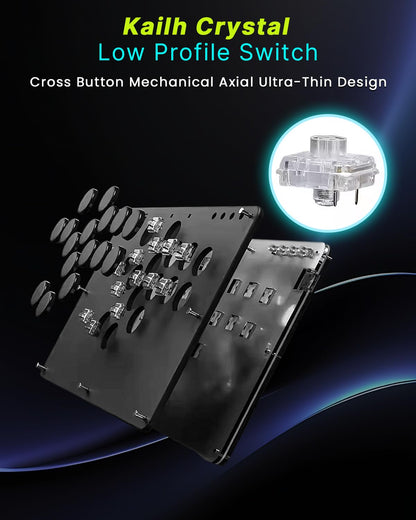 Sehawei Controlador Arcade All-Button Haute42 T16 Pro V2 (Negro)