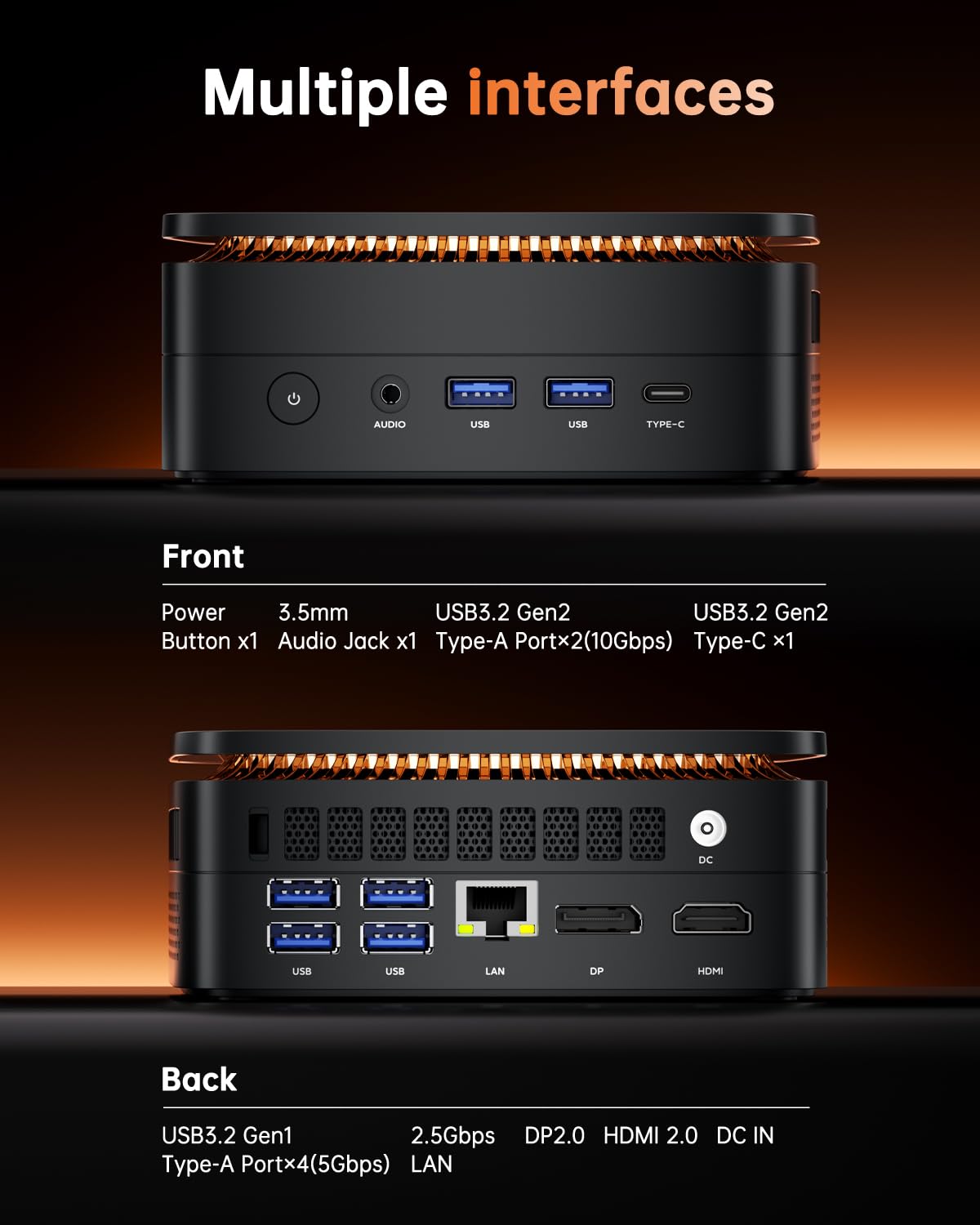 KAMRUI Mini PC de Juegos Hyper H1 (1TB SSD / 24GB RAM)