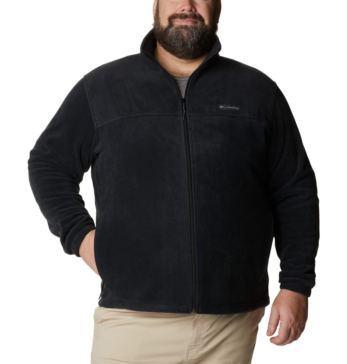 Columbia Chaqueta de Forro Polar Steens Mountain 2.0 para Hombre (Negro / Talla XL)