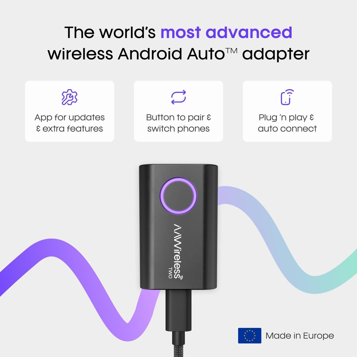 AAWireless Two Adaptador Inalámbrico para Android Auto