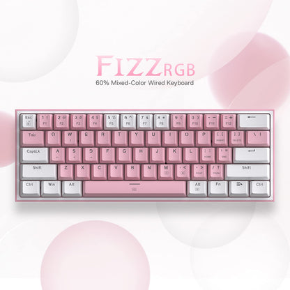 Redragon Teclado Mecánico para Juegos K617 Fizz (60% / RGB)