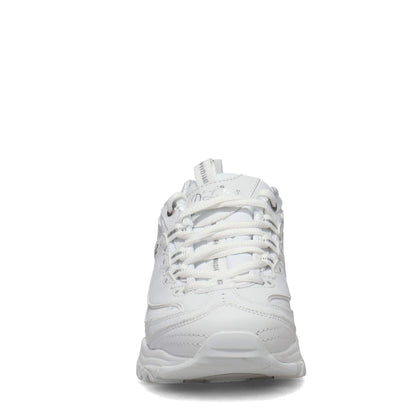 Skechers womens D'lites Fresh Start Memory Foam Lace-up Fashion Sneaker, White