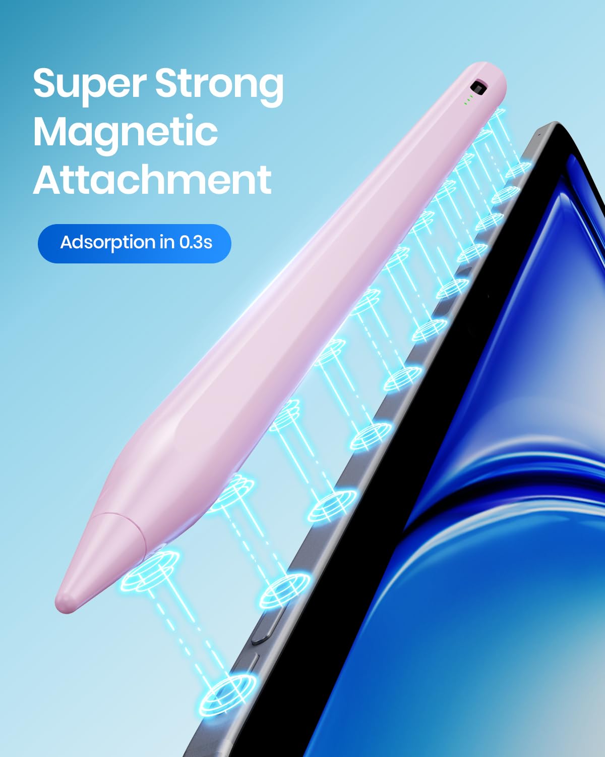 Hastraith Lápiz Óptico Stylus con Carga Rápida para iPad (Rosa)