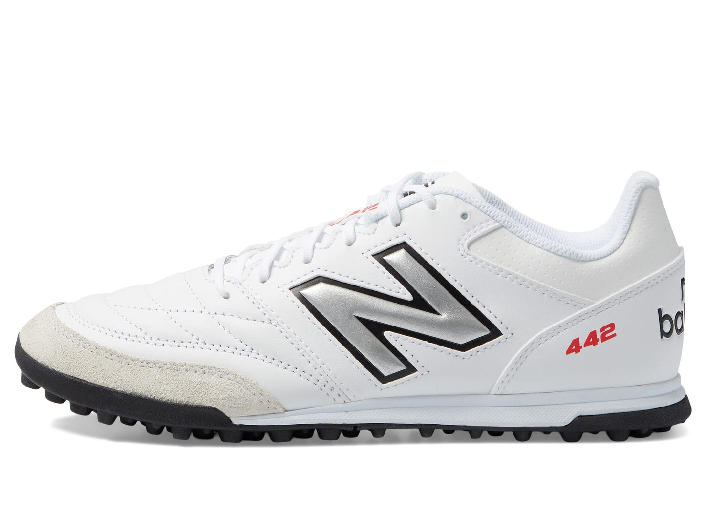 New Balance Men's 442 V2 Team TF Soccer Shoe, White/Black