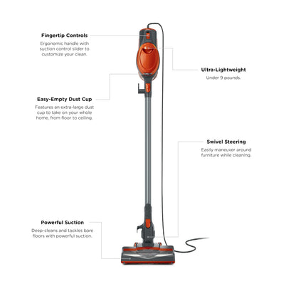Shark Rocket Ultra-Light Aspiradora de Varilla con Cable (HV301)