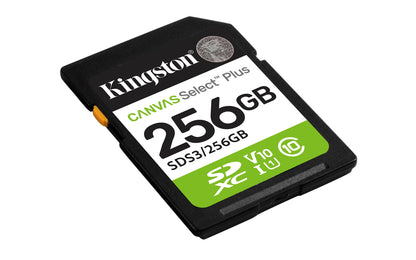 Kingston 256GB Canvas Select Plus SD Card | Up to 150MB/s | Class 10, UHS-I, U1, V10 | SDS3/256GB