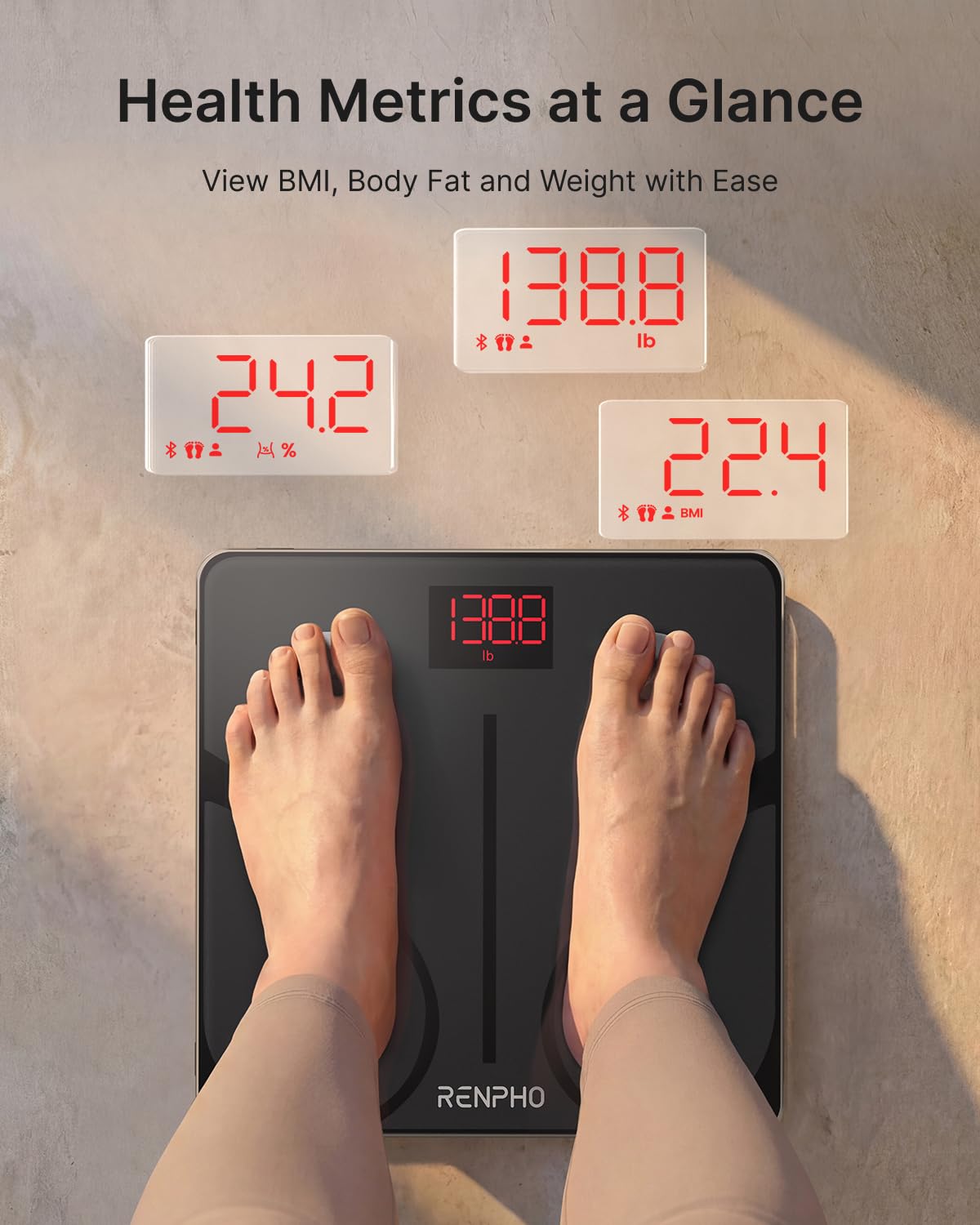 RENPHO Báscula Inteligente de Peso Corporal Elis 1 (400 lbs)
