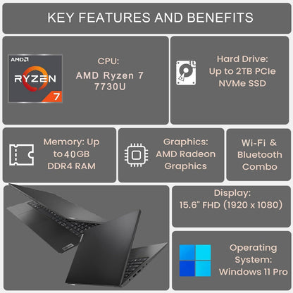 Lenovo Laptop Empresarial V-Series V15 (1TB / 40GB RAM)