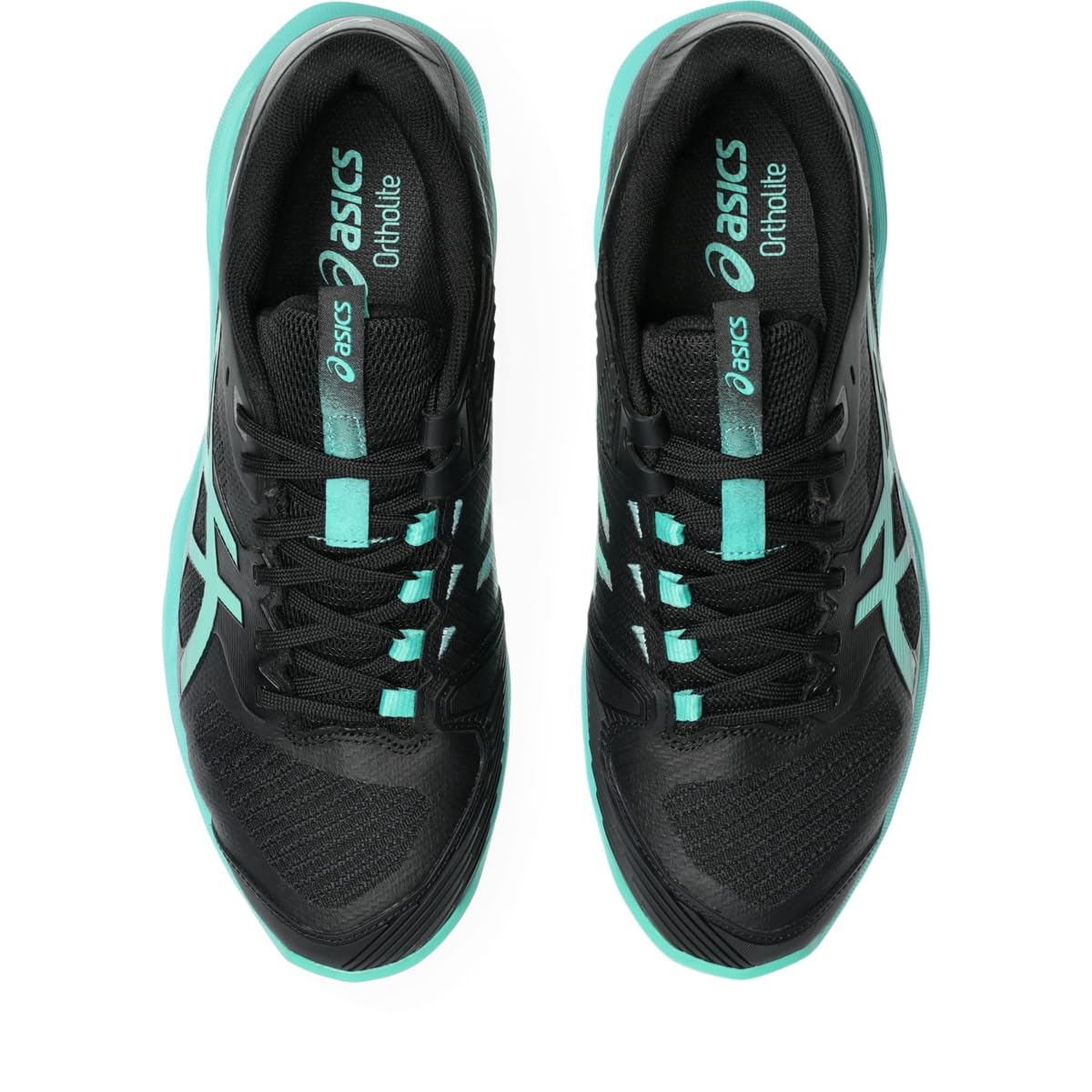 ASICS Men's Solution Speed FF 4 Tennis Shoes, Black/Aurora Green