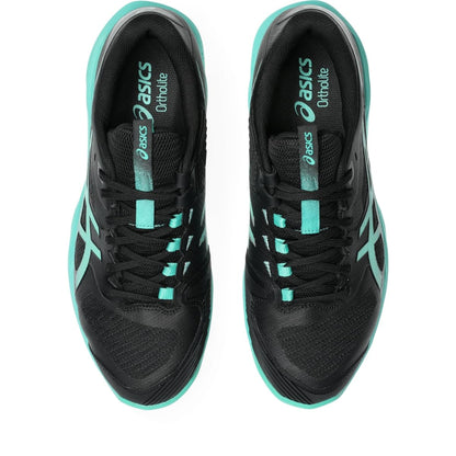 ASICS Men's Solution Speed FF 4 Tennis Shoes, Black/Aurora Green