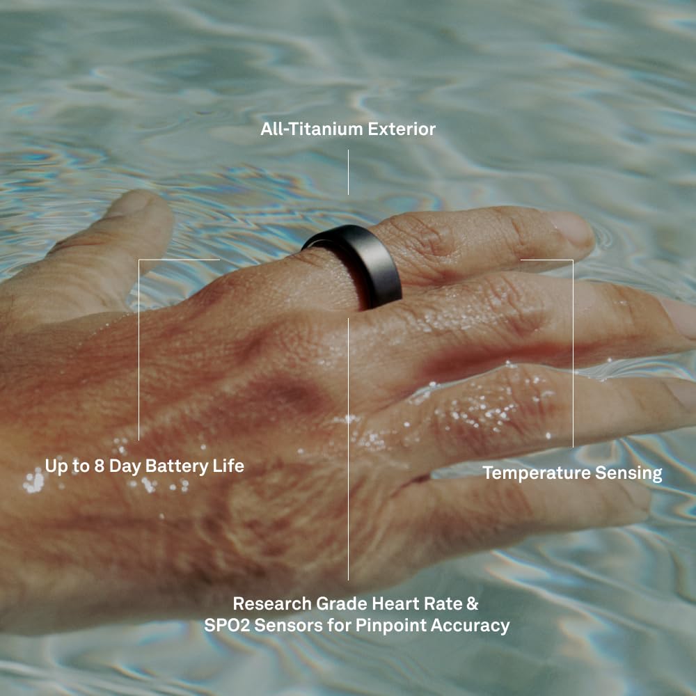 Oura Ring 4 Anillo Inteligente (Plata / Talla 8)