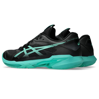 ASICS Men's Solution Speed FF 4 Tennis Shoes, Black/Aurora Green