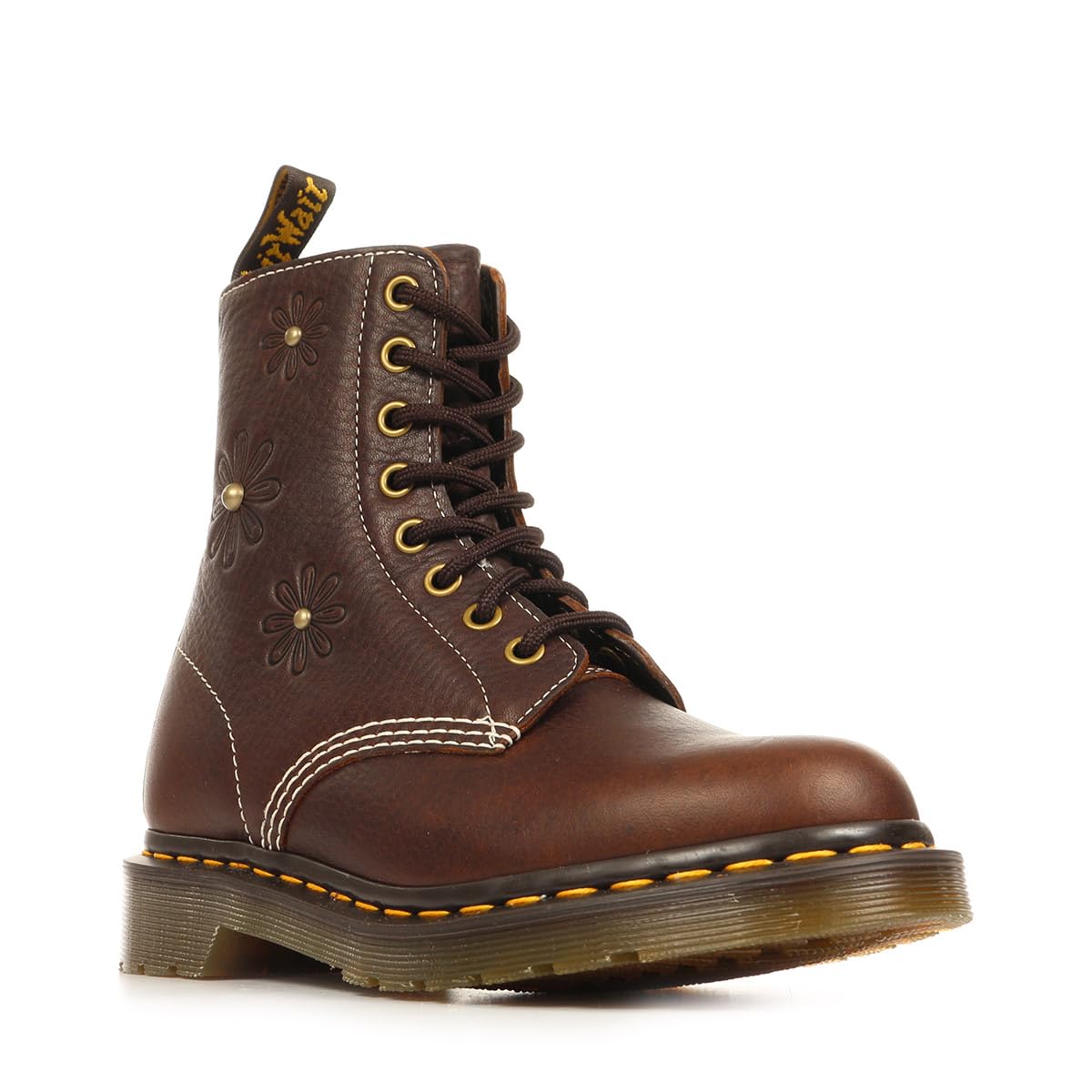Dr. Martens Womens 1460 Pascal Flower Dark Brown