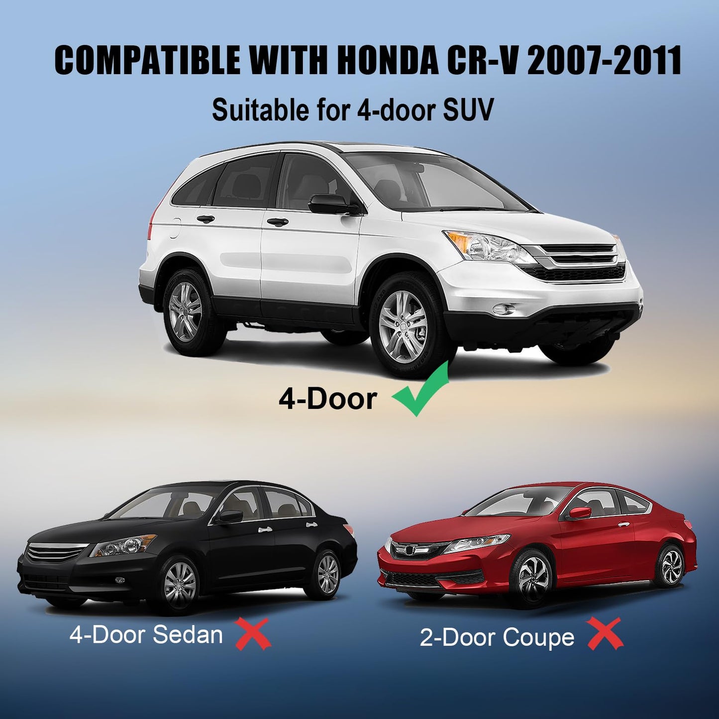 ItranMc Borde de Moldura de Ventana para Honda CR-V (2007-2011)