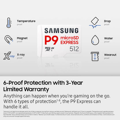 Samsung Tarjeta de Memoria P9 Express microSDXC (512GB)