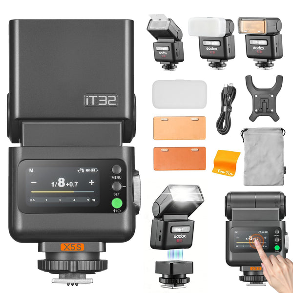 Godox iT32 Flash de Cámara TTL con Disparador X5S (Kit)