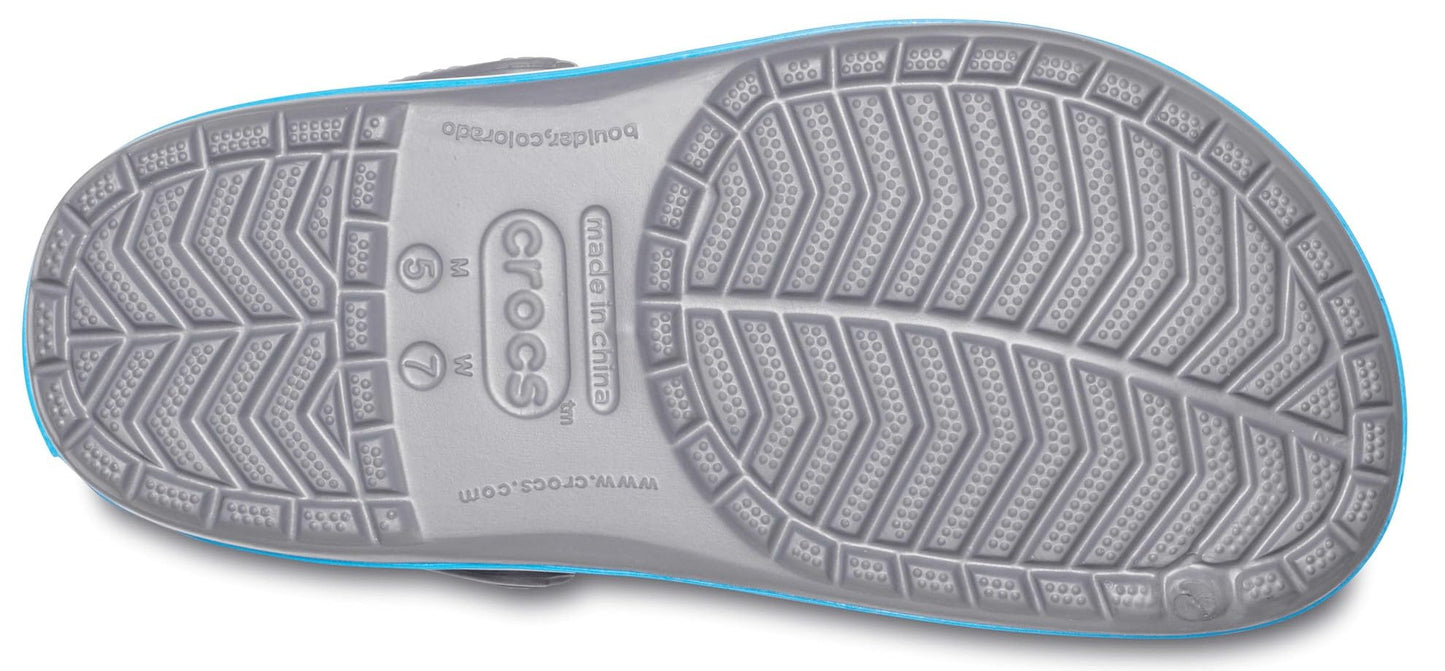 Crocs Zueco Unisex Crocband (Carbón/Océano / Talla 8 Mujer/6 Hombre)